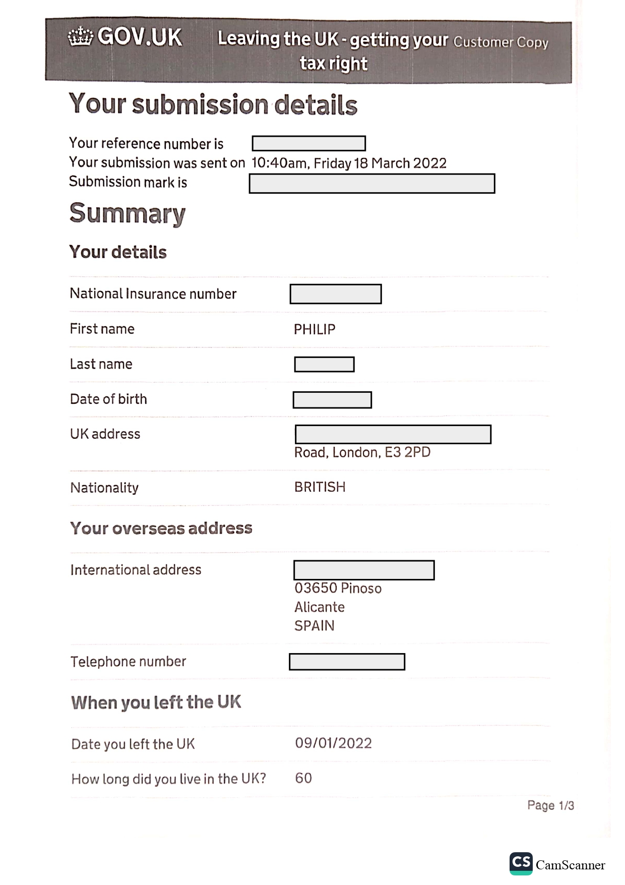 Informer Le Hmrc Que Vous Avez Quitté Le Formulaire P85 Du Royaume Uni Immatriculations De 3319